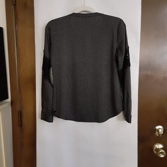 ANN TAYLOR/ DOT BLOUSE/LACE INSERTS/SP - Picture 2 of 10